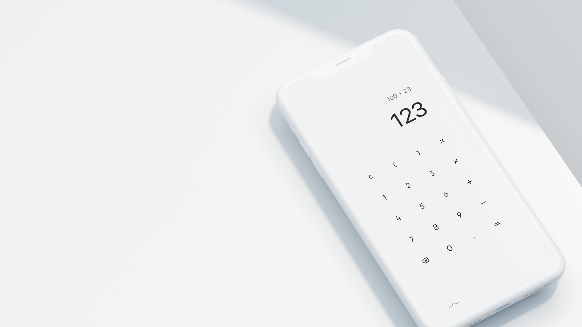 Black and white UI design example